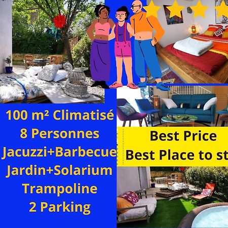 ベジエ Cool Mediterranean Life 8 People Jacuzzi Barbecue Gametrampoline 2 Parkingヴィラ エクステリア 写真